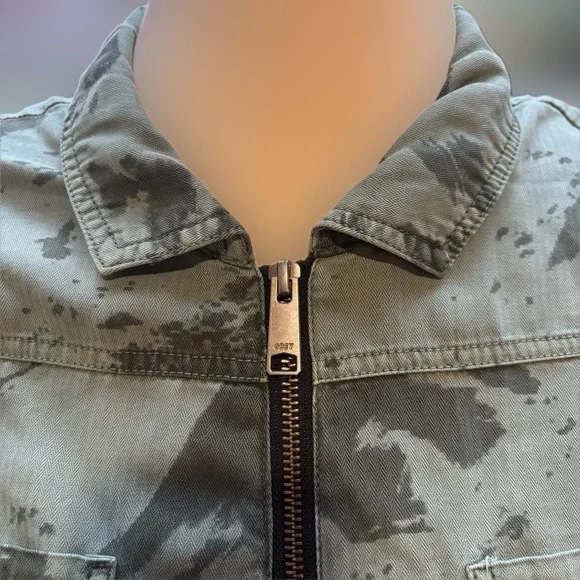 NWT Obey Army Green Camo Fatigue Zip Romper Jumpsuit One of a Kind Size L - Picture 5 of 10